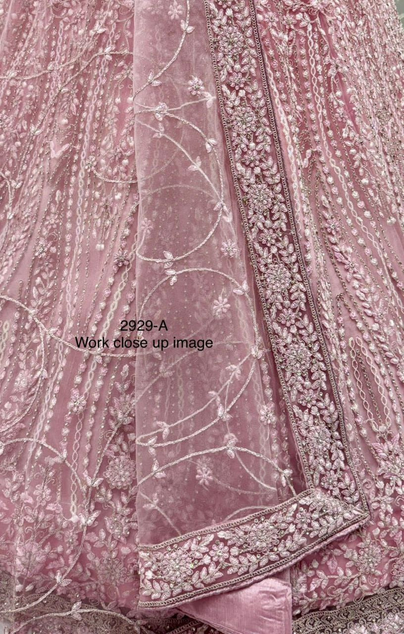 Pink Partywear Lehenga Choli With Dupatta (RO)