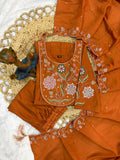 Viscose Roman Silk Anarkali Kurti Set with Heavy Chanderi Dupatta (ASC)