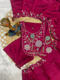 Viscose Roman Silk Anarkali Kurti Set with Heavy Chanderi Dupatta (ASC)