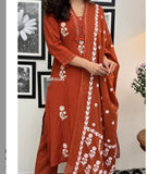 Designer Cotton Straight Kurta Set with Dupatta (GFHBP)