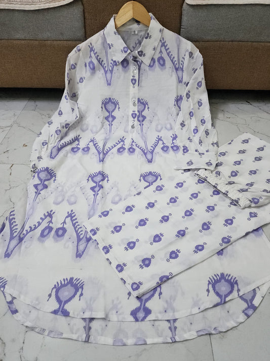 Premium Cotton Coord Set with Printed Kurti & Plazo (GFHBP)