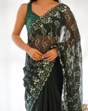 Designer Sequins Embroidery Saree (RO)