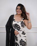 Printed Cotton Kurta Set with Sequence Work & Dupatta (GFHBP)