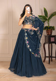 Premium Star Fox Georgette Embroidered Lehenga Set Royal Threads