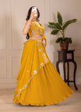 Premium Star Fox Georgette Embroidered Lehenga Set Royal Threads
