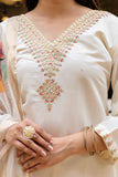Elegant Viscose Chanderi Silk Kurta with Sequins and Embroidery Detailing (ASC)