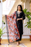 Elegant Viscose Chanderi Silk Kurta with Sequins and Embroidery Detailing (ASC)