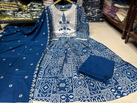 Heavy Export Quality Rayon 3-Piece Kurti Set (GFHBP)