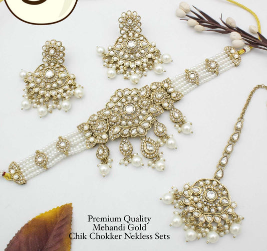 Brass KESH494 09 Choker Necklaces Bridal Jewelry