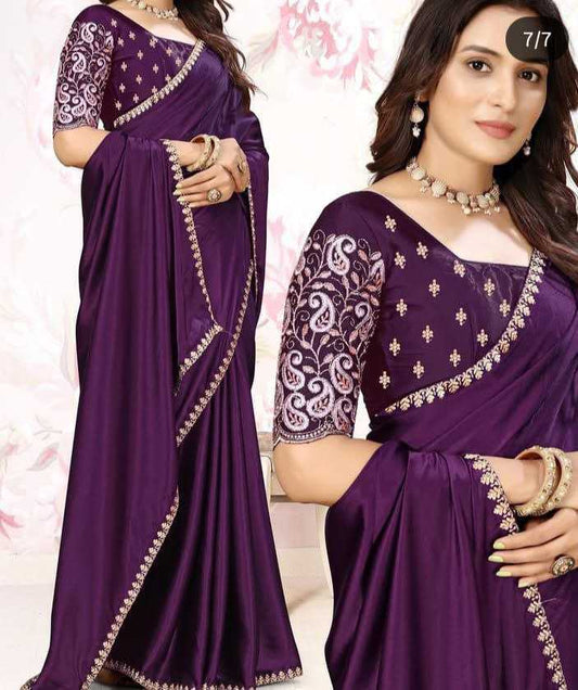 Georgette KESH588 TAMMANA Lace Border Saree