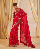 Georgette RIN134 MEGHANA-2 Embroidered Cutwork Mirror Work Saree