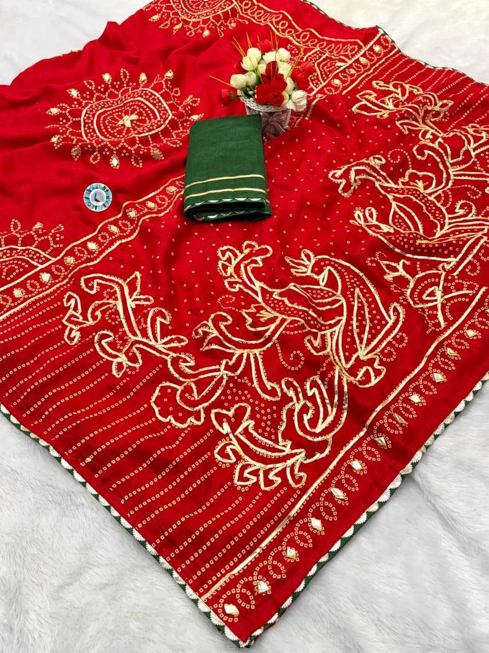 Bandhani Viscose KESH584 EKTA  Designer Traditional Saree