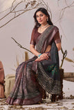 Linen KESH522 100 Printed Cotton Linen Saree