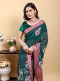 Cotton KESH553 632 Cotton Linen Printed Saree