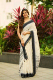 Cotton KESH551 251 Fancy Cotton Linen Jacquard Saree