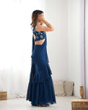 Faux Georgette KESH595 N56 Ready To Wear Saree