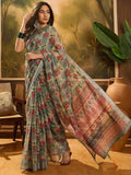 Linen KESH553 129 Festive Collection Printed Cotton Linen Festive Saree