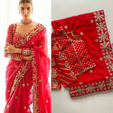 Georgette RIN134 MEGHANA-2 Embroidered Cutwork Mirror Work Saree