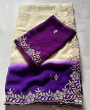 Georgette KESH622 KRITIKA Embroidered Cutwork Saree