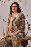 Linen KESH522 1002  Printed Cotton Linen Saree
