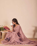 Georgette KESH554 FLOWER PRINT vol-1 Printed Sarees