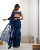 Faux Georgette KESH595 N56 Ready To Wear Saree