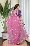 Georgette Embroidered Saree