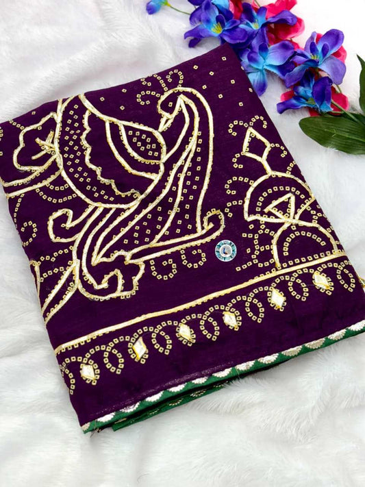 Bandhani Viscose KESH584 EKTA  Designer Traditional Saree