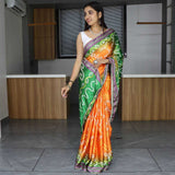 Bandhani Satin RIN119 GRO11 Saree
