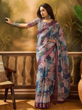 Linen KESH553 128 Silk Saree
