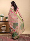 Linen KESH553 639 Festive Collection Printed Cotton Linen Saree