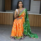 Bandhani Satin RIN119 GRO11 Saree