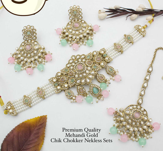 Brass KESH494 09 Choker Necklaces Bridal Jewelry