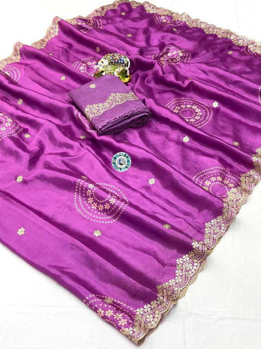 Chinon Silk KESH584 MOKSH Designer Traditional Saree