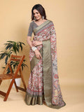 Cotton KESH553 630 Cotton Linen Printed Saree