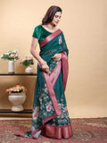 Cotton KESH553 632 Cotton Linen Printed Saree