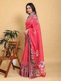 Cotton KESH509 629 Linen Printed Cotton Saree