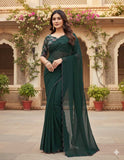 Georgette Plain Saree