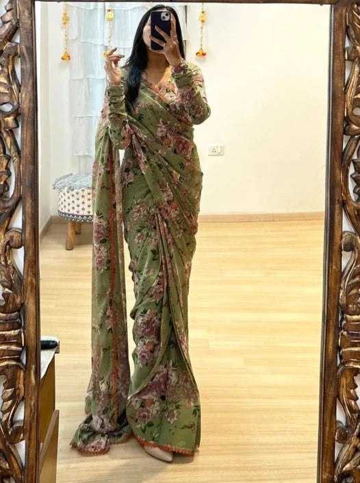 Georgette Embroidered Saree