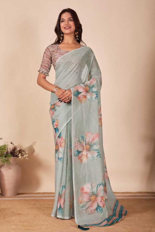 Georgette KESH554 FLOWER Fancy Saree