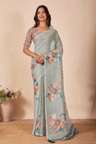Georgette KESH554 FLOWER Fancy Saree