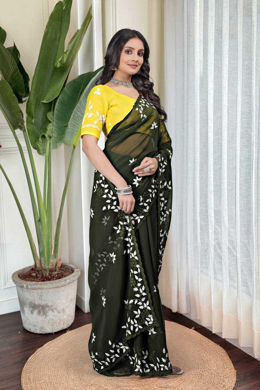 Georgette Embroidered Saree