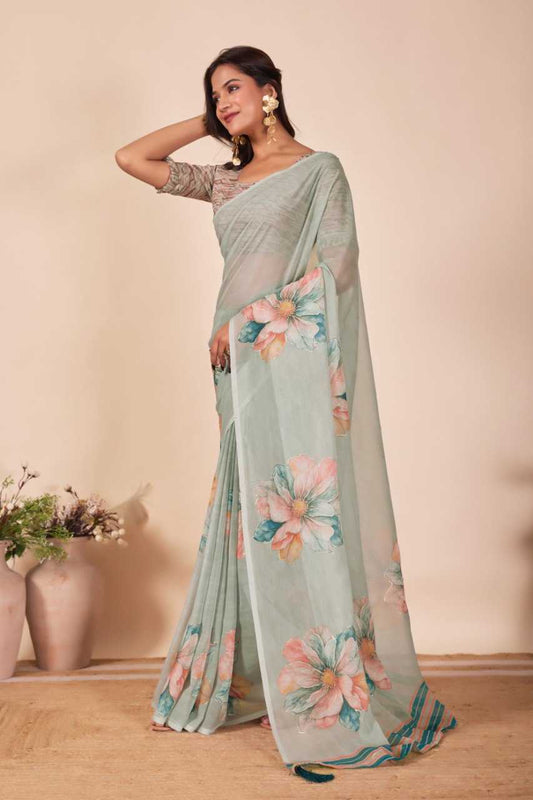 Georgette KESH554 FLOWER Fancy Saree
