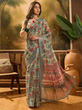 Linen KESH553 129 Festive Collection Printed Cotton Linen Festive Saree