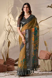 Linen Cotton Printed Saree