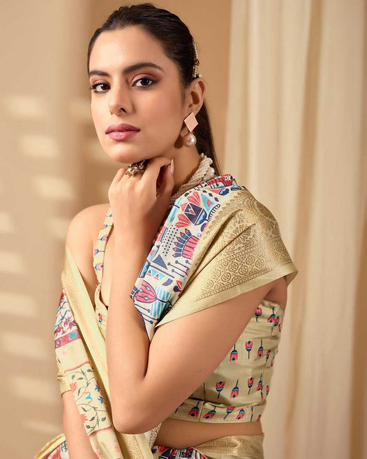 Lichi Silk KESH522 1049 Designer Zari Border Silk Saree