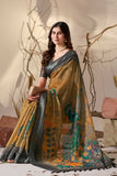 Linen Cotton Printed Saree