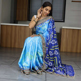 Bandhani Satin RIN119 GRO11 Saree