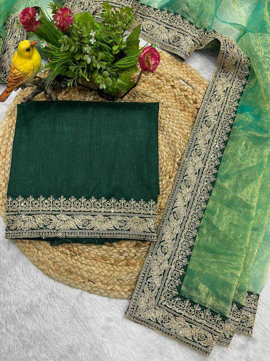 Tissue Silk KESH621 6031 Zari Border Silk Saree