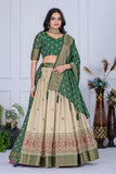 Royal thread lehenga collection  Heavy Lichi Fabric With Jacquard Border